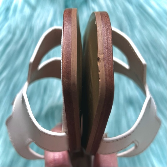 STEVEN NEW YORK LEATHER White Slip On Sandals Women’s 7 - Picture 6 of 11